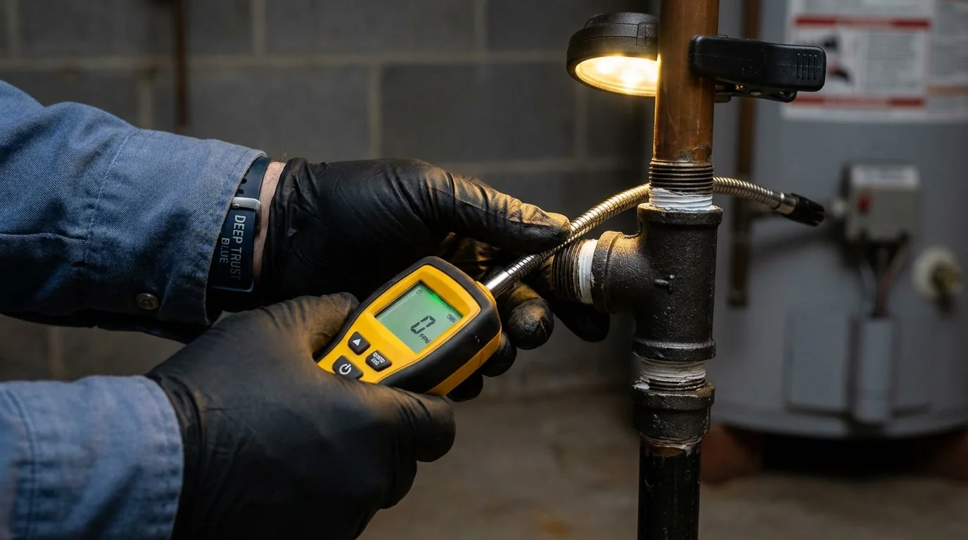 Gas leak detection with electronic sniffer by Johns Plumbing LLC in Ocean Grove
