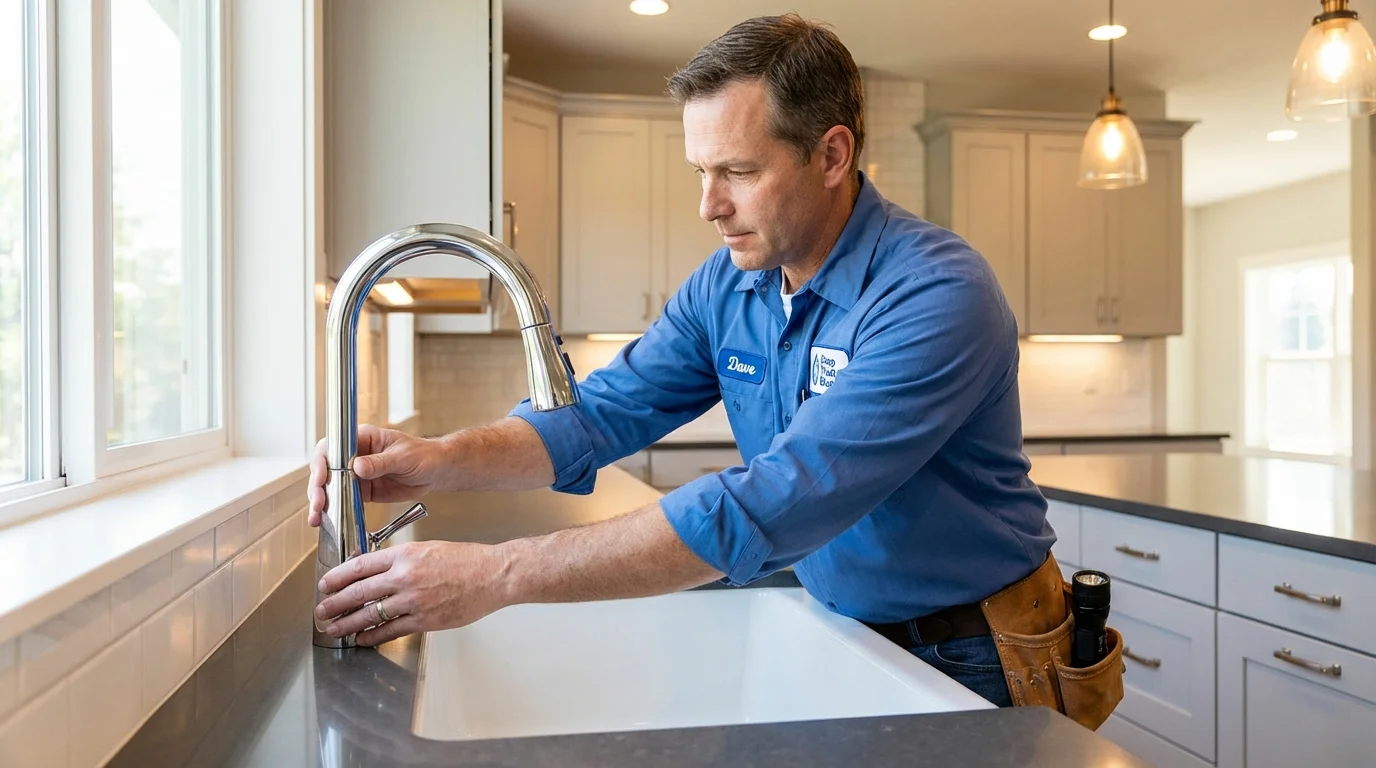 Kitchen faucet installation by Johns Plumbing LLC in Ocean Grove